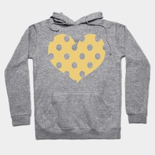 POLKADOT HEART DESIGN - PLAIN COLOR BABY ORANGE Hoodie